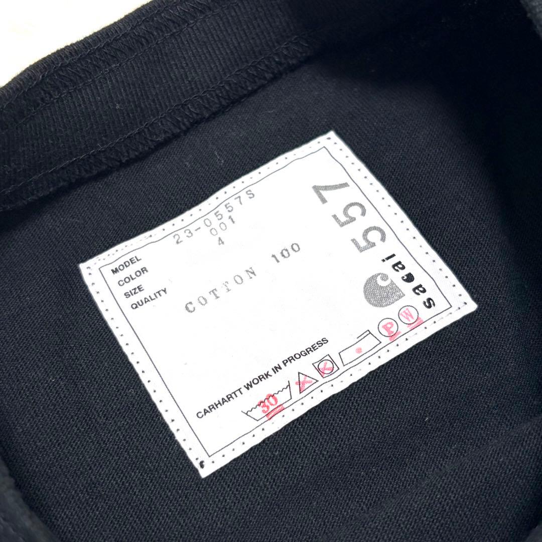 [カーハート コラボ] sacai WIP T-shirt Tシャツ 黒 XL