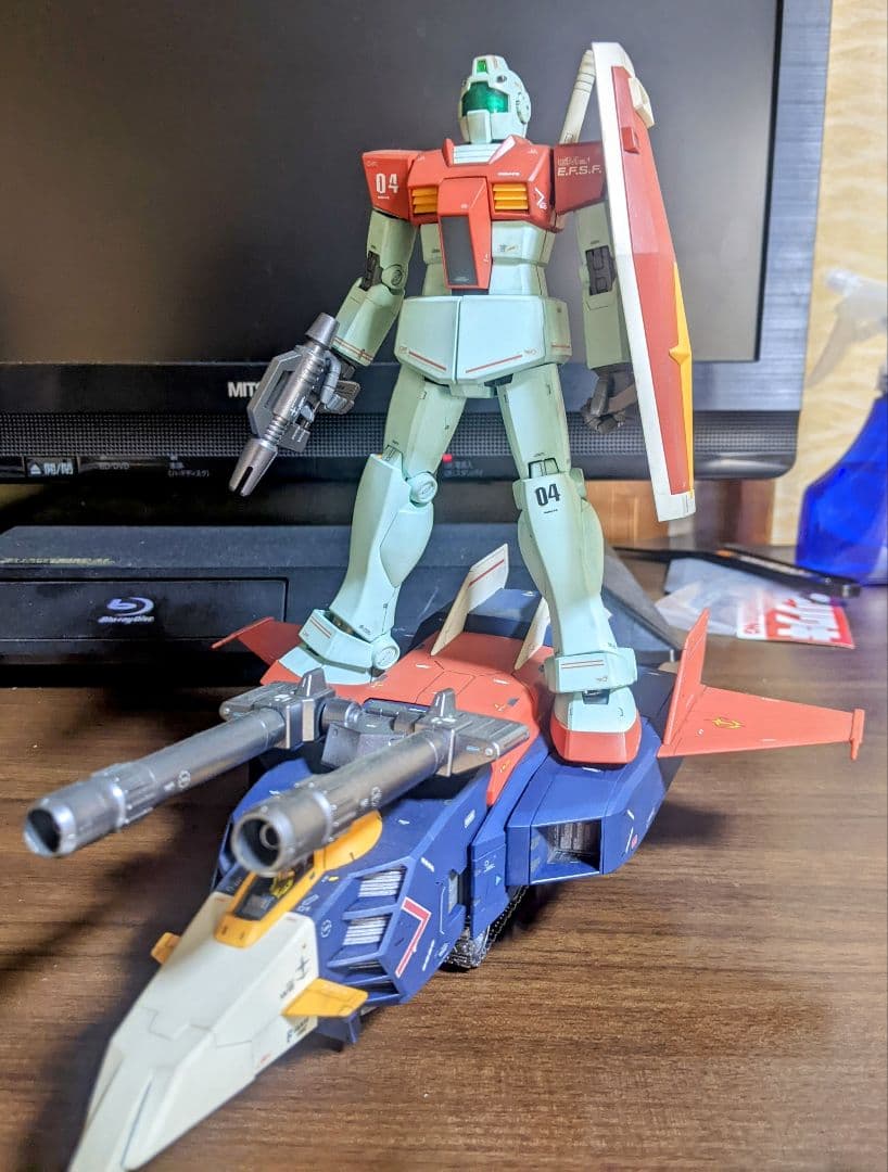 MGガンダムv作戦3体＋Gファイター＋ジムとコアーファイター