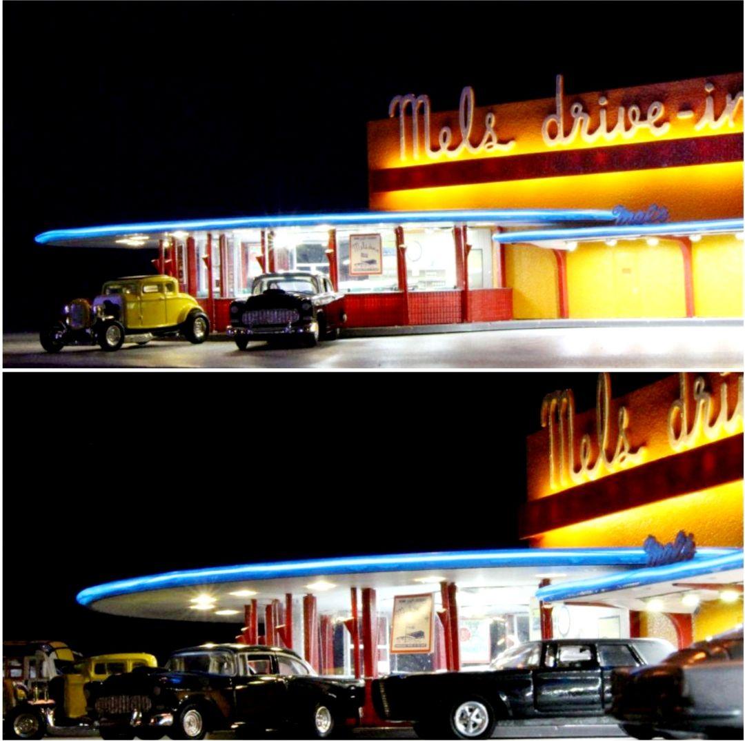 超希少！アメリカングラフィティー　メルズドライブイン　ミニカージオラマに♪　新品