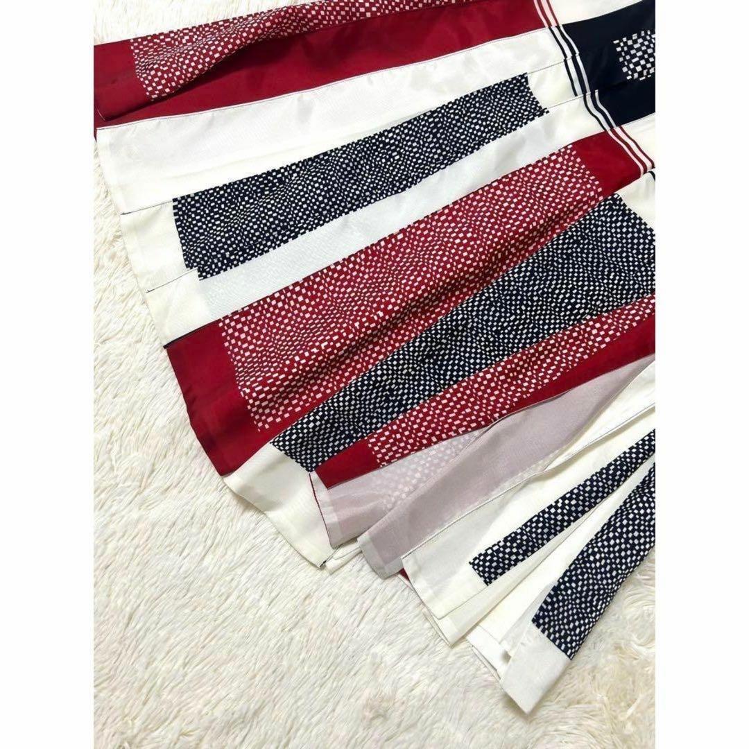 美品　サカイ　Sacai 白　チェック柄　プリーツ　キュロットスカート￼