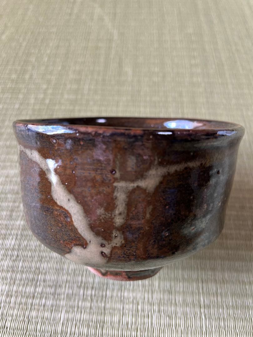 い草の灰釉茶碗