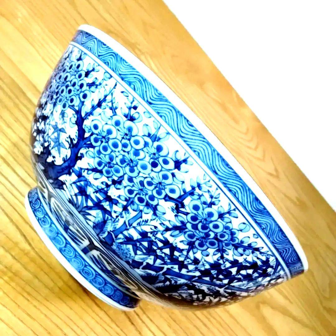 ☆ 馬場京泉 清水焼 染付大鉢