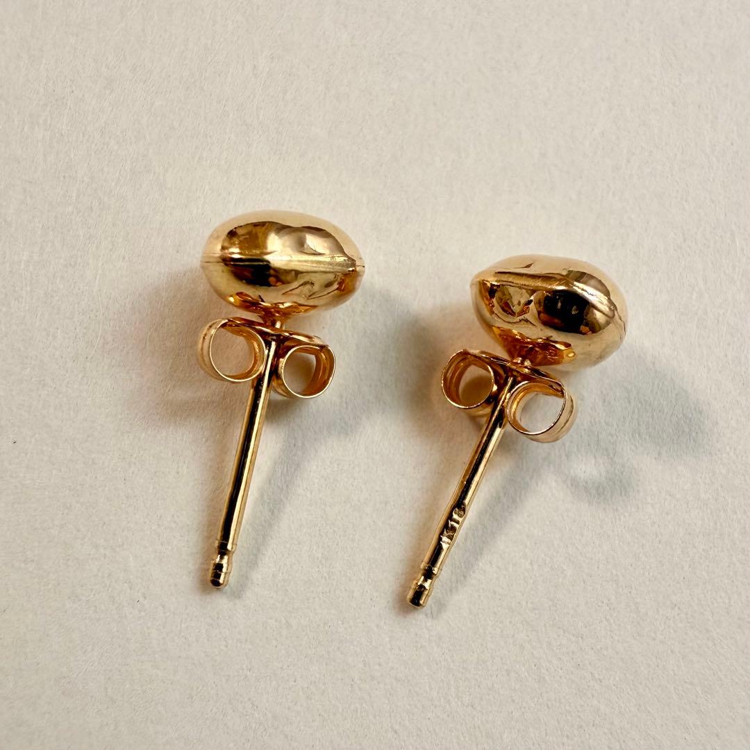 【美品】STAR JEWELRY スタージュエリー K18YG ハート ピアス