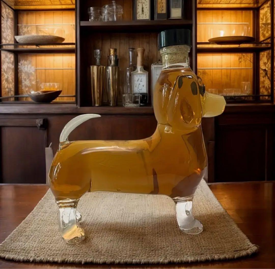 ⭕️ミニチュアダックス　ガラスボトル