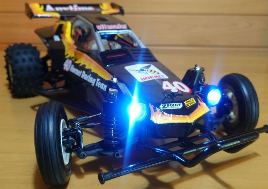 田宮RC LEDライト付ホーネットevo＆プロポバッテリー完成品セット