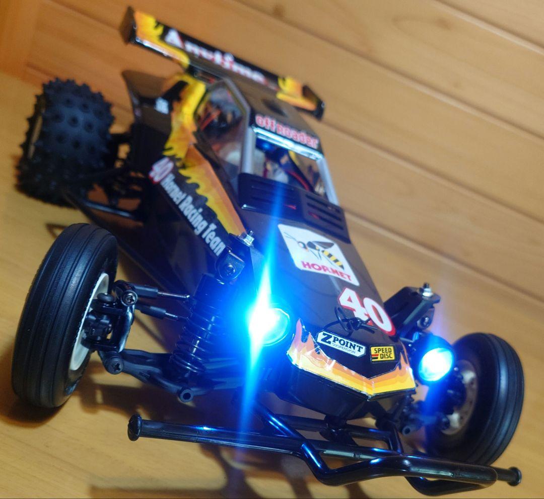 田宮RC LEDライト付ホーネットevo＆プロポバッテリー完成品セット