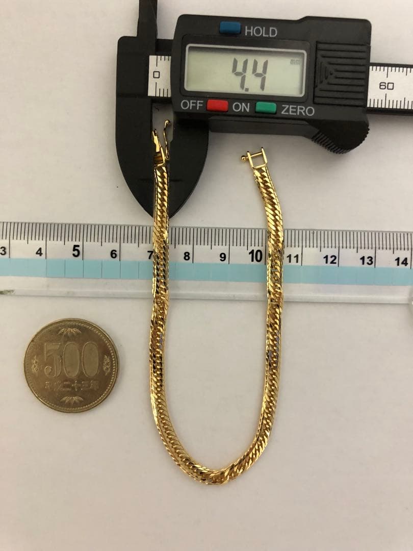 K18喜平ブレスレット　16面トリプルカット　mカット