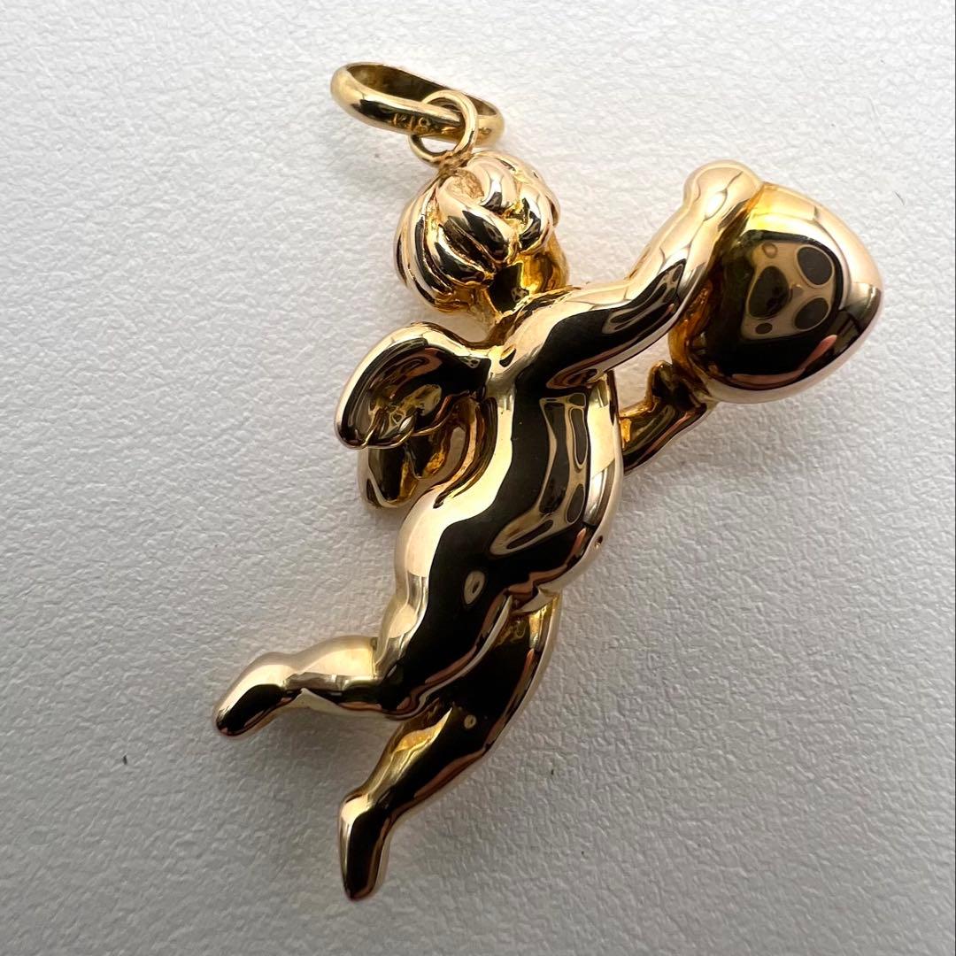 K18 ペンダント　トップ　中空　エンジェル　2.01 g