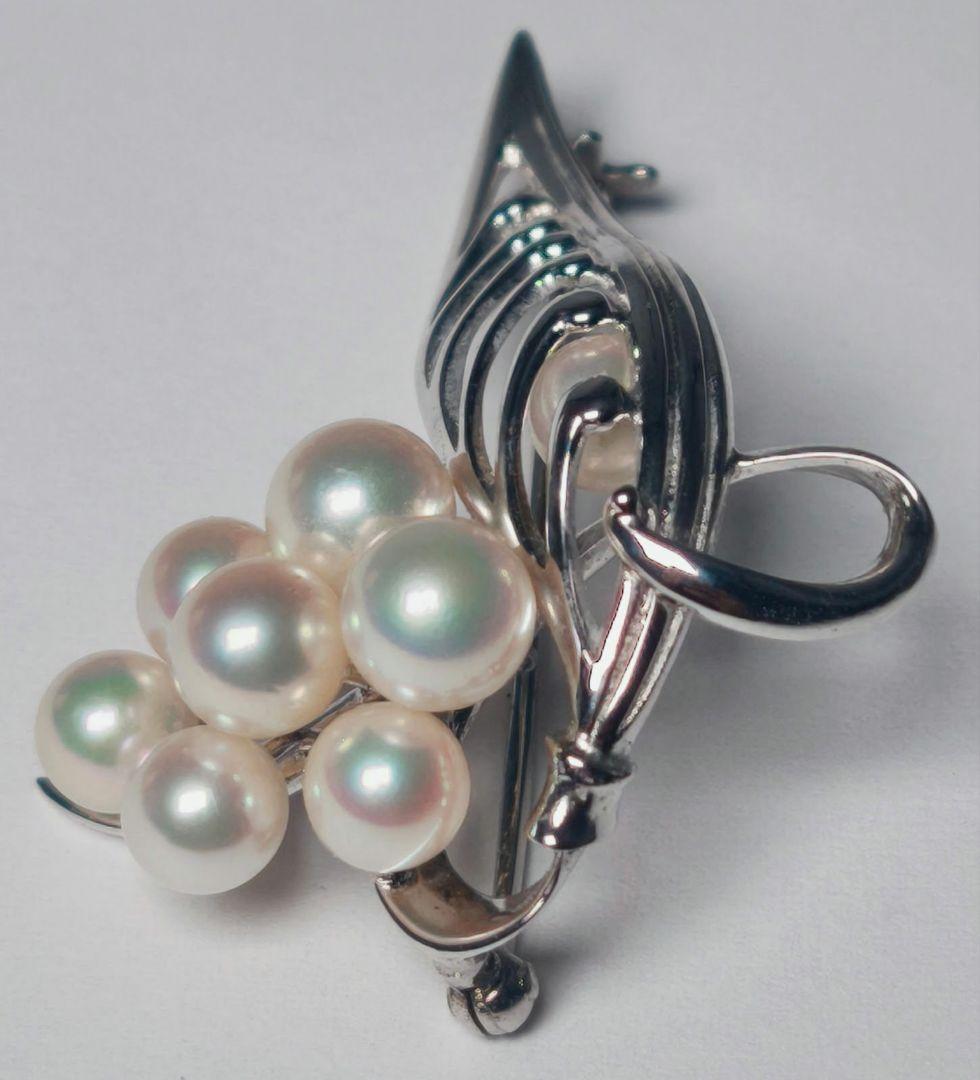 【極美品 最高級!!】ミキモト ブローチ パール 8珠 希少デザイン 皇室御用達