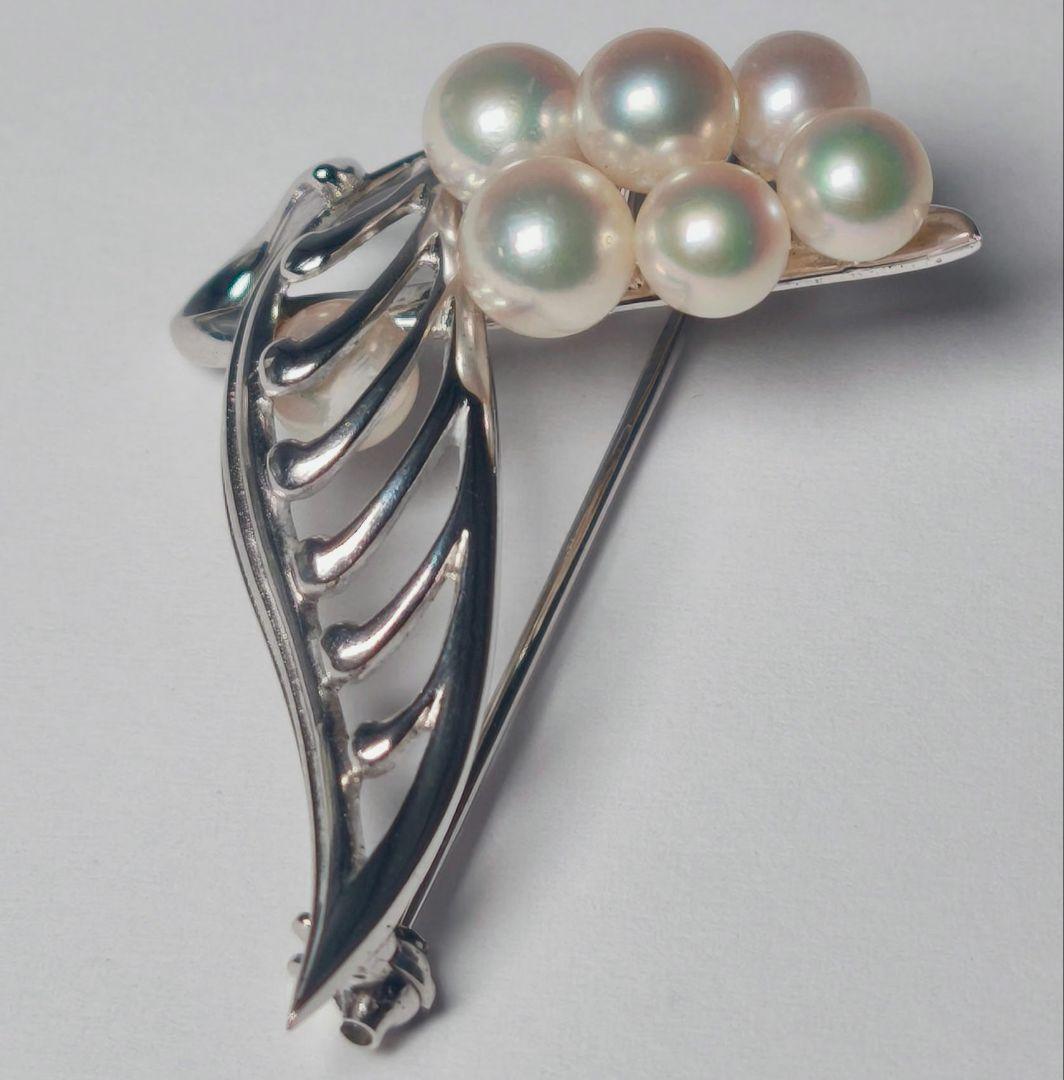 【極美品 最高級!!】ミキモト ブローチ パール 8珠 希少デザイン 皇室御用達