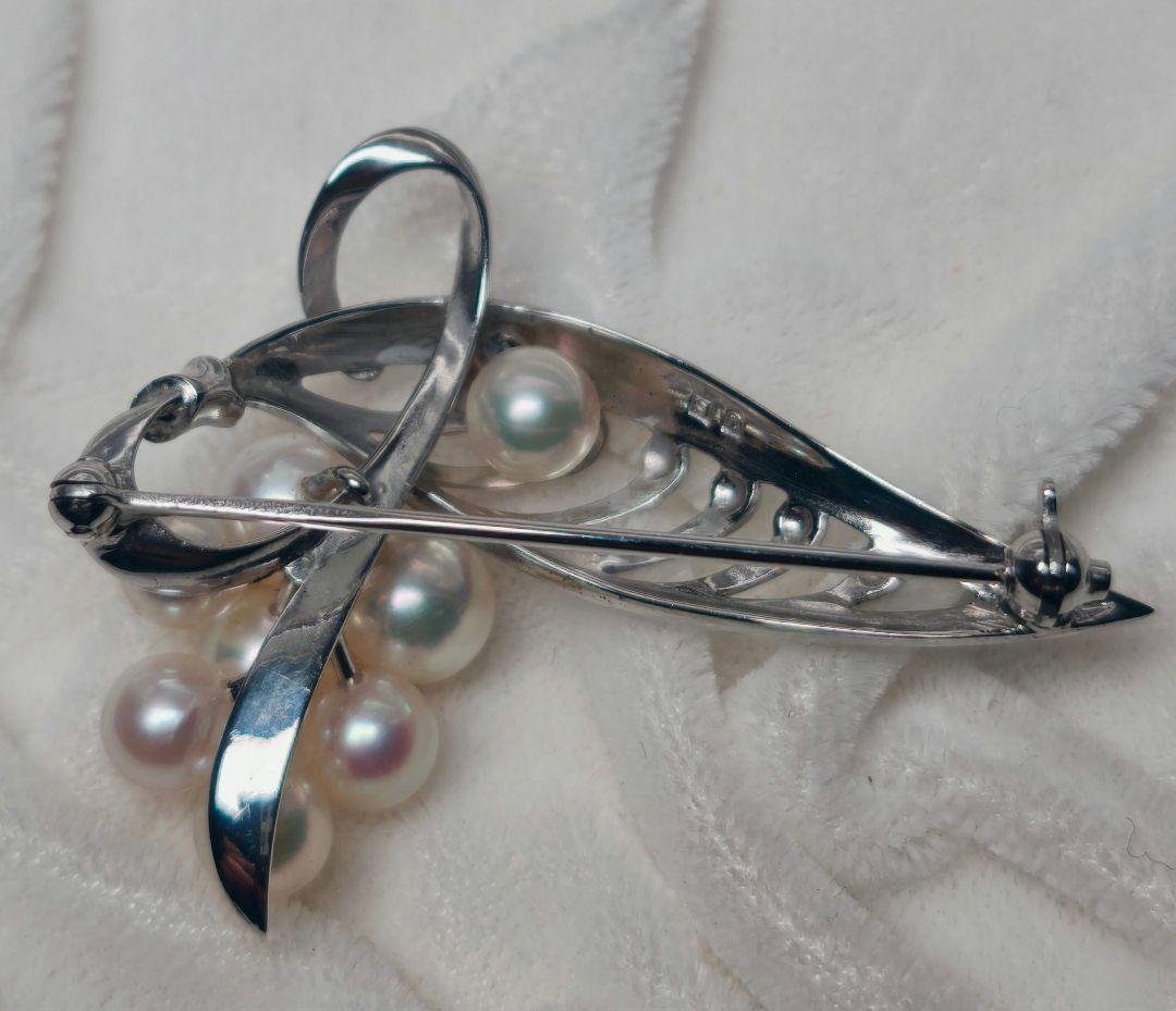 【極美品 最高級!!】ミキモト ブローチ パール 8珠 希少デザイン 皇室御用達