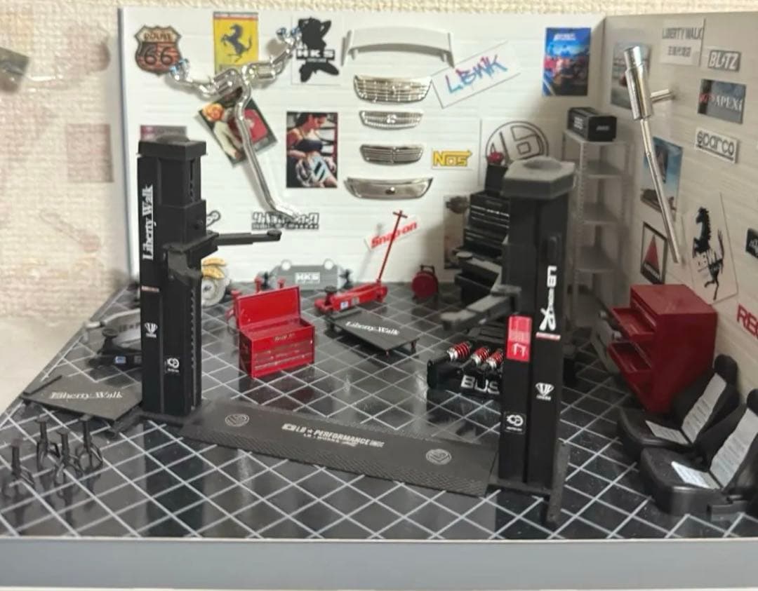 アオシマ フジミ 1/24 ガレージ ジオラマ