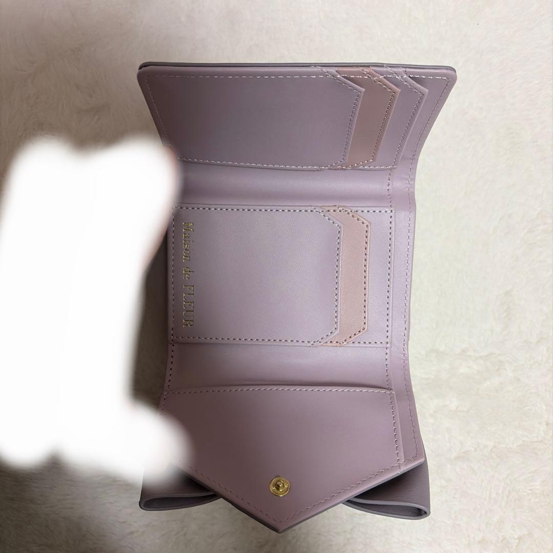 Maison de FLEUR リボン三つ折り財布