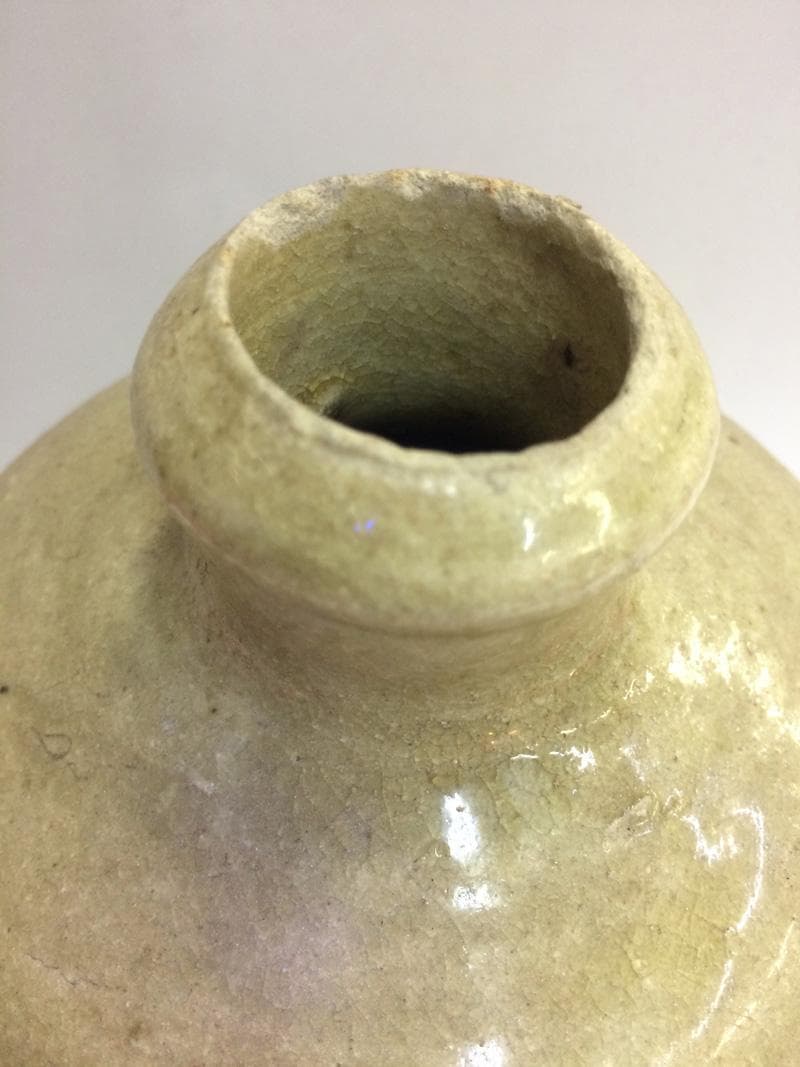 ★骨董一点もの！　黄瀬戸/瀬戸焼 徳利 江戸中期~後期1820~1850頃 _4