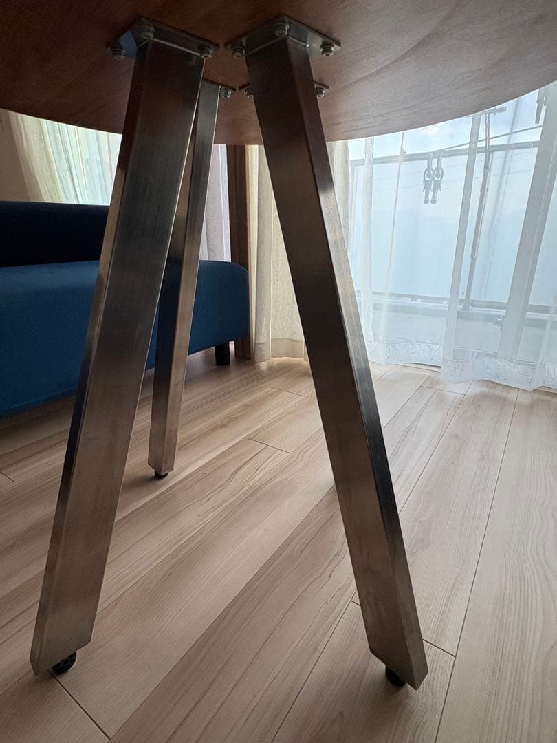 kanademono カフェテーブル　ステンレス脚　カナデモノ