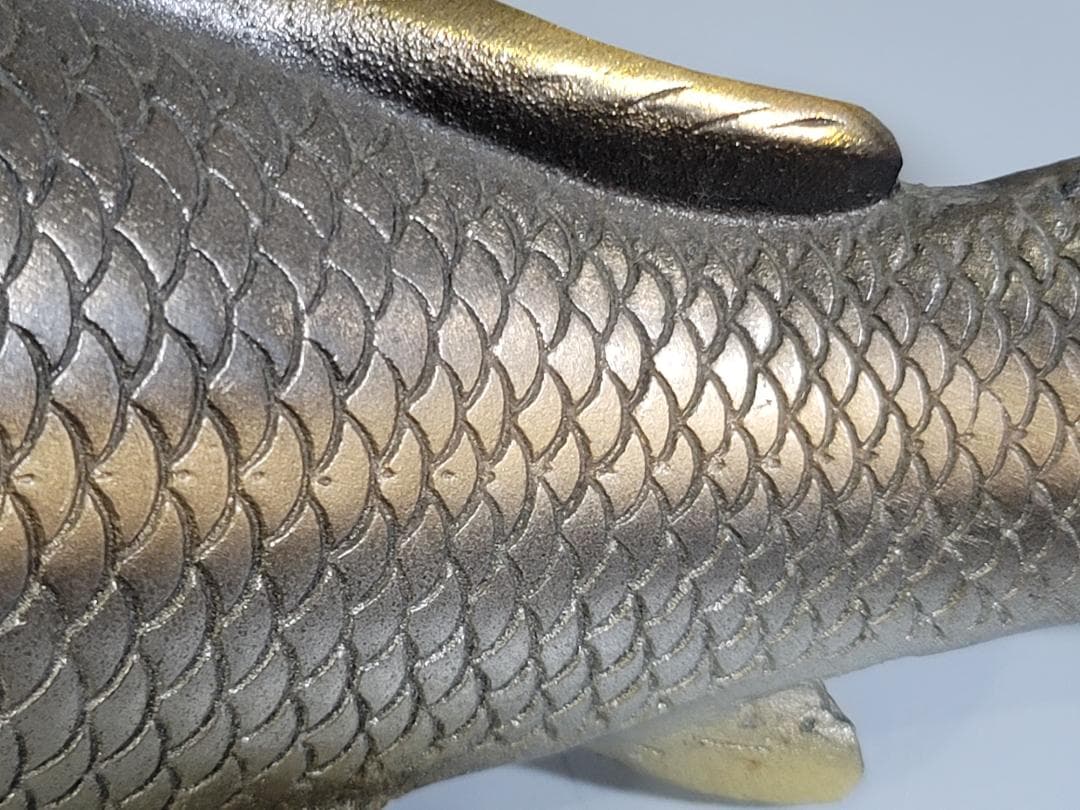 DT593 双魚 金銀 置物 銅製