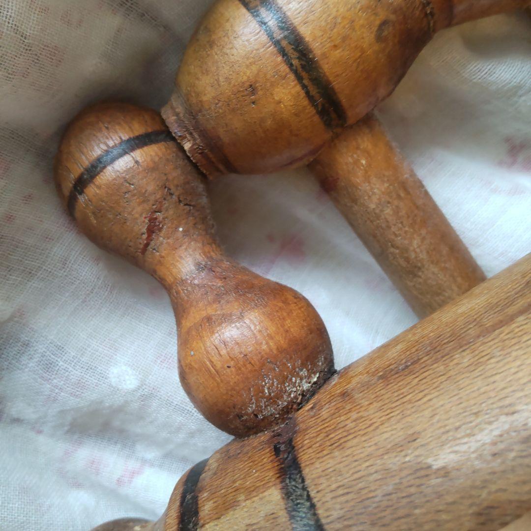 フランス　アンティーク　キッチン　リネンハンガー　バンブーハンガー