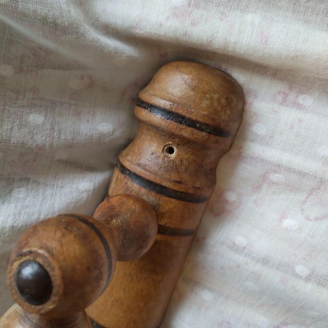 フランス　アンティーク　キッチン　リネンハンガー　バンブーハンガー