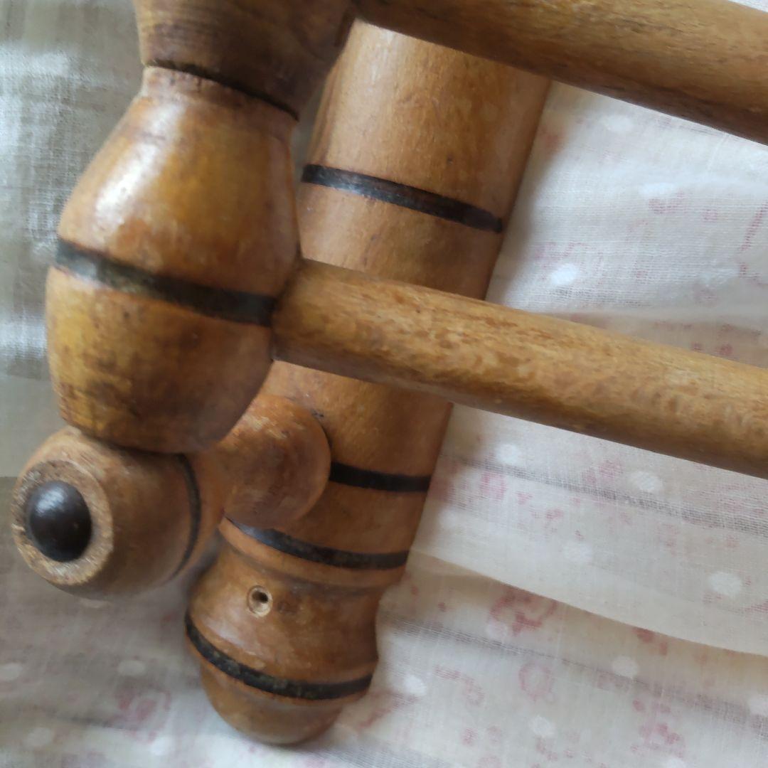 フランス　アンティーク　キッチン　リネンハンガー　バンブーハンガー