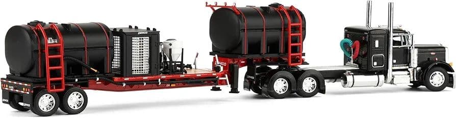 DCP ピータービルト379・ウィズ・デムコ・トレーラー(ブラック/レッド)