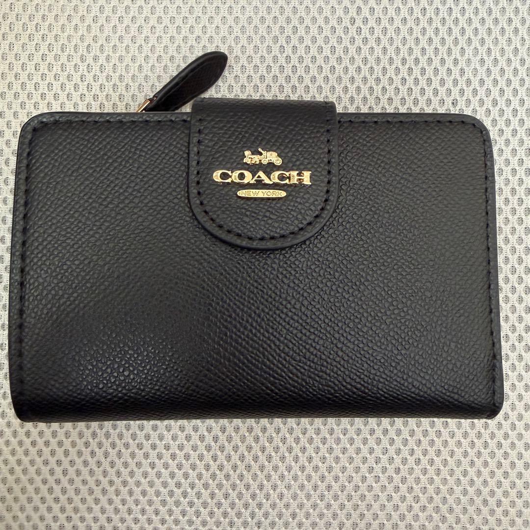 リ*マ様 コーチ COACH ミディアムコーナージップウォレット 6390 ブラ