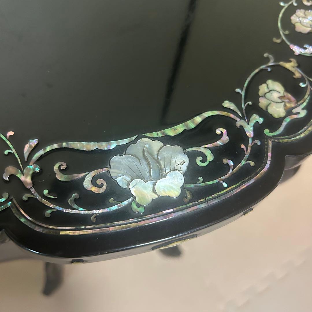 螺鈿　花台　サイドテーブル　飾台