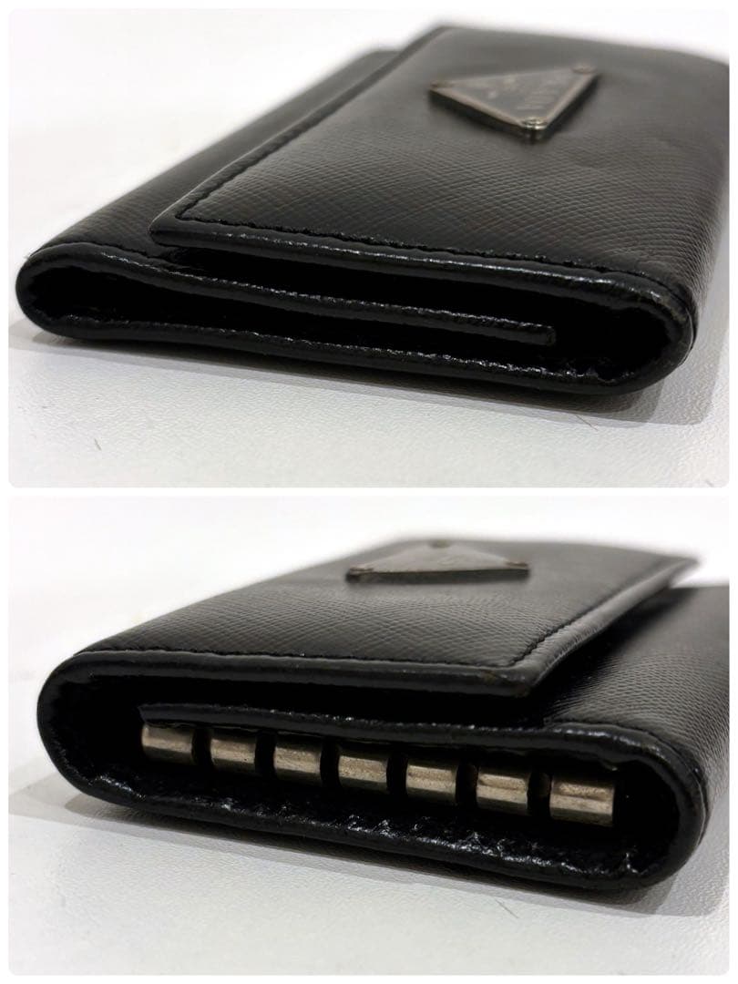 ✨PRADA✨ ブラック レザーキーケース