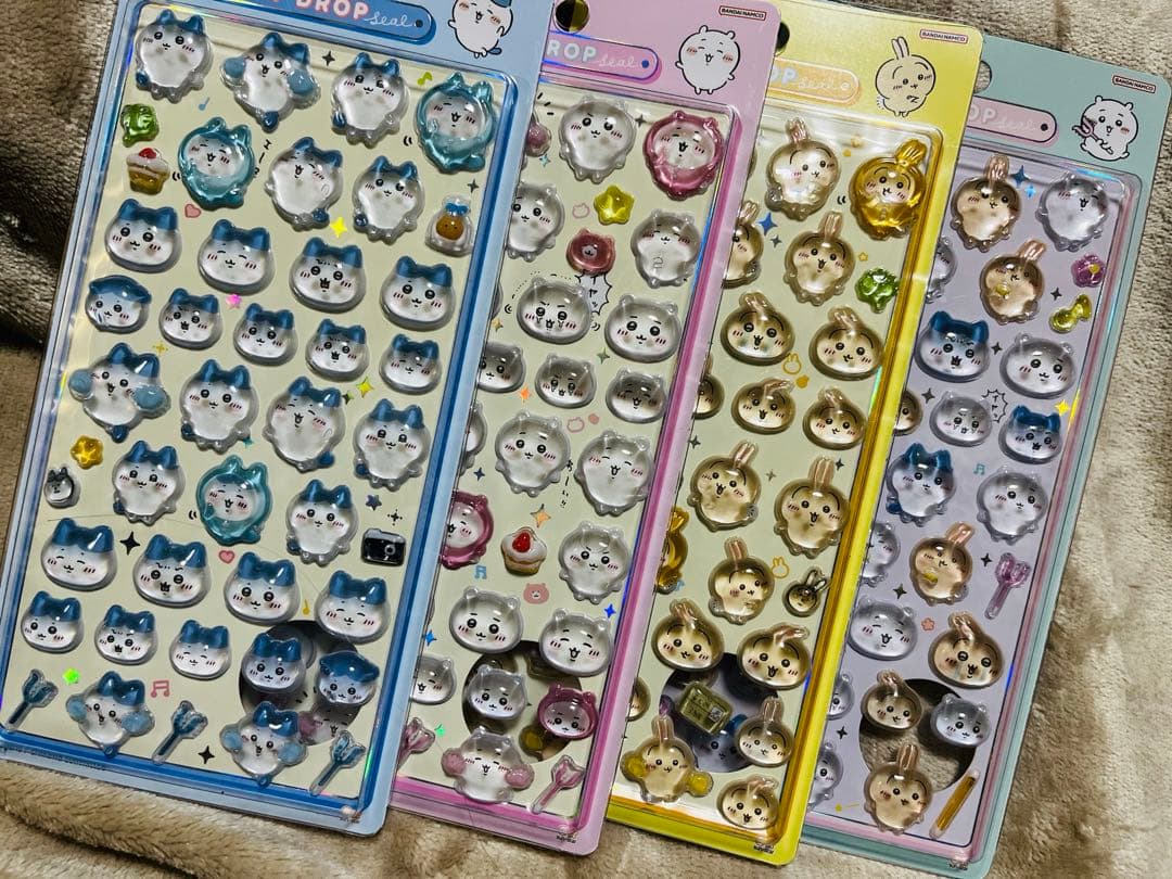 ちいかわ　ボンボンドロップシール　4種コンプリート　第一弾