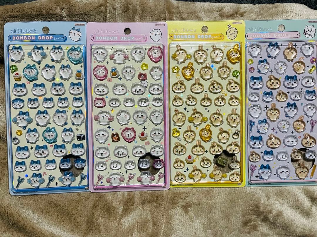 ちいかわ　ボンボンドロップシール　4種コンプリート　第一弾