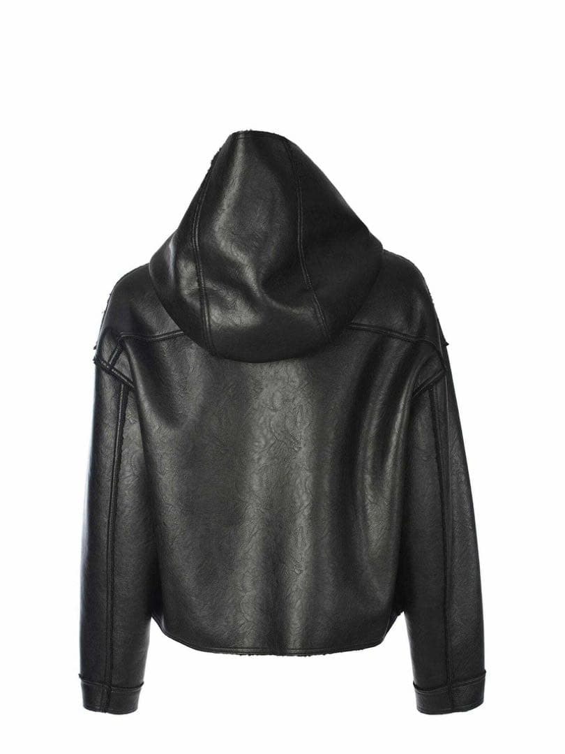 定価23万 24AW準新作・極美品 ヴィーガンレザー オーバーサイズジャケット
