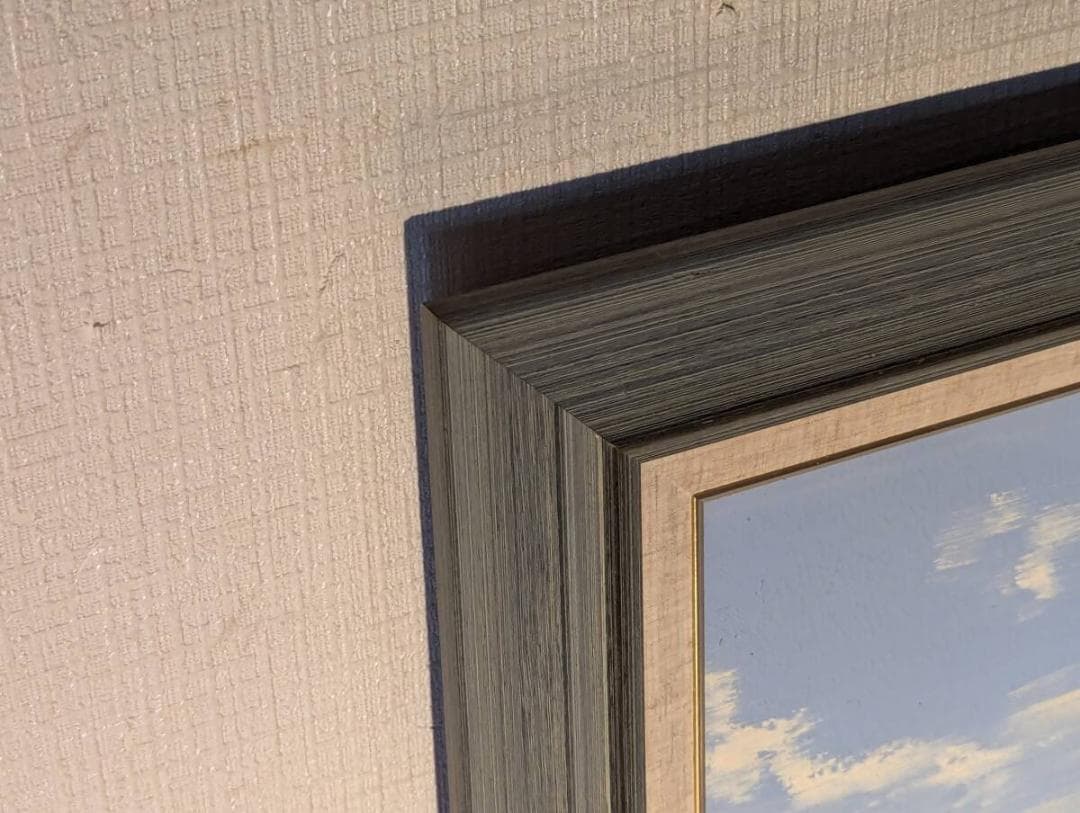 【真作】絵画　谷村隆志　油彩8号　別府　鮮やかなタッチの洋画作品　W122