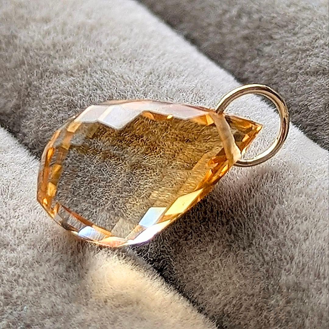 ♢miyumiyu♢K18 バイカラーシトリン 7.4ct チャーム