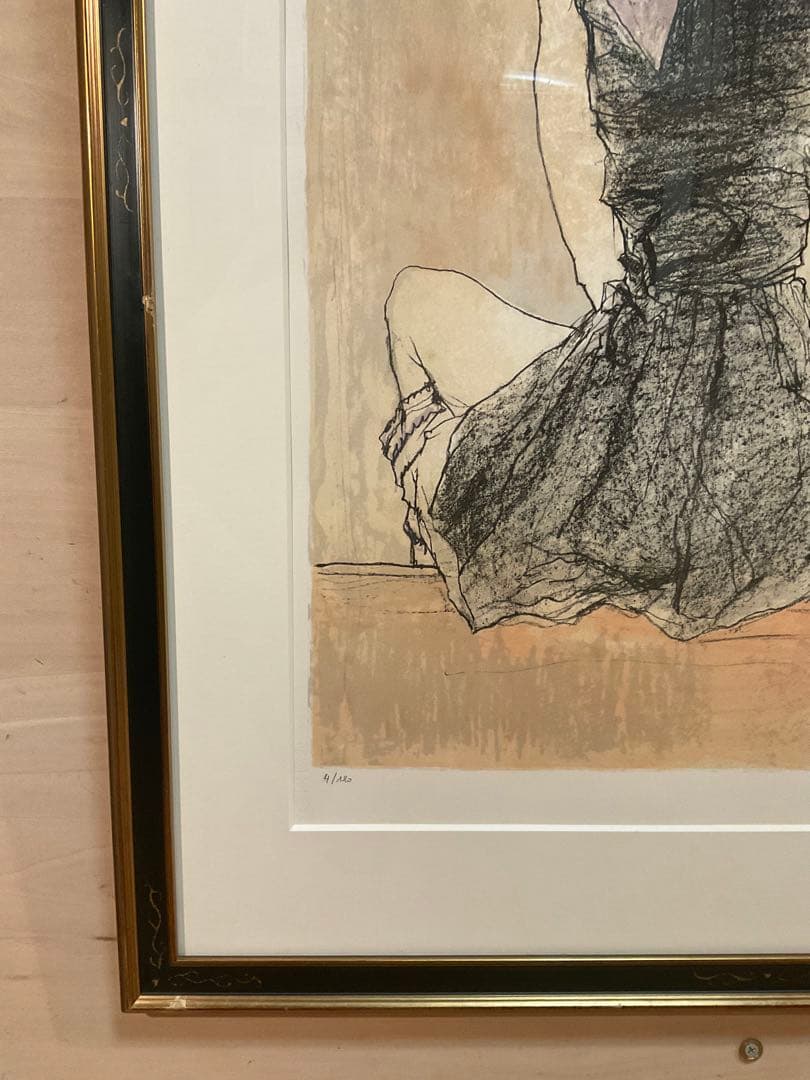 rinrinさま専用ジャンセン『紫色のターバンを巻いたバレリーナ」　リトグラフ