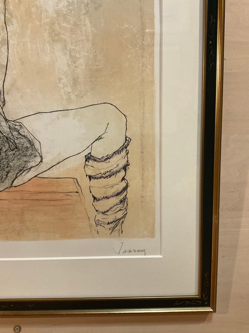 rinrinさま専用ジャンセン『紫色のターバンを巻いたバレリーナ」　リトグラフ