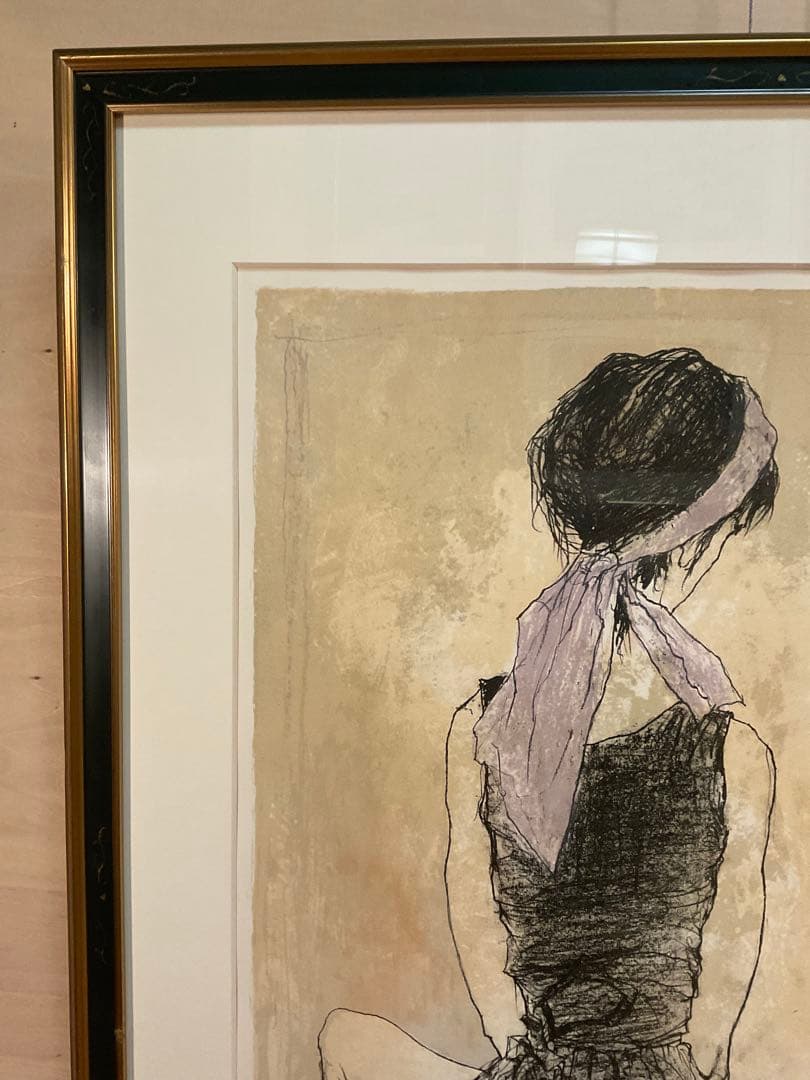 rinrinさま専用ジャンセン『紫色のターバンを巻いたバレリーナ」　リトグラフ