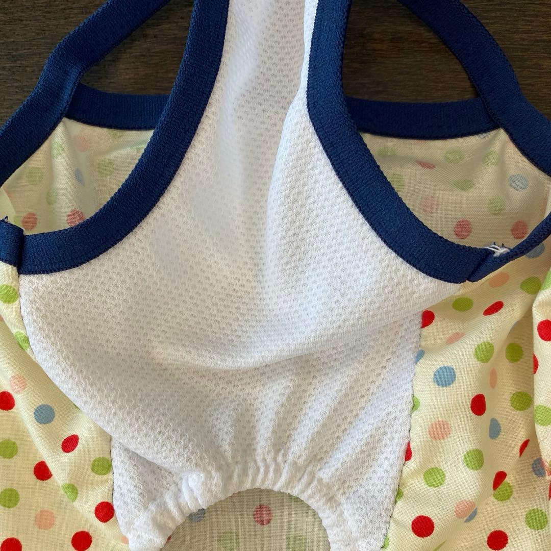 犬服　ハンドメイド　濡らしてひんやり♪カラフルドットのワンピース&タンクトップ