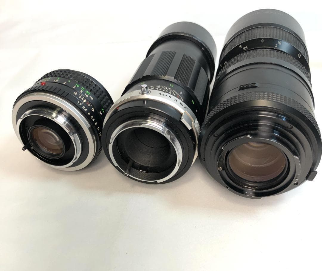 MINOLTA XG-E +レンズ3本セット　MF　ズーム、単焦点【動作確認済】