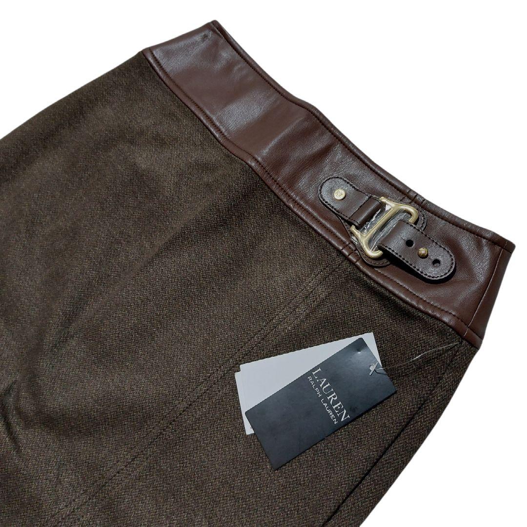 【新品タグ付き】ローレンラルフローレン　バックルトリムヘリンボーン　スカート