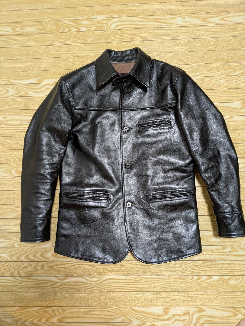 S*n様 レザーカーコート　茶芯ホースハイド　馬革　レザージャケットS