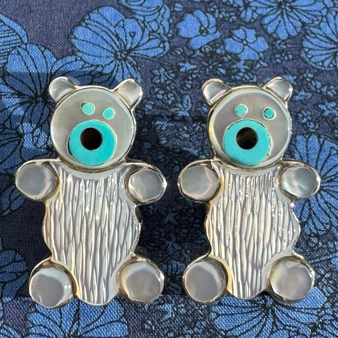 1990's ヴィンテージ　Ernest Leekela　テディベアー　ピアス