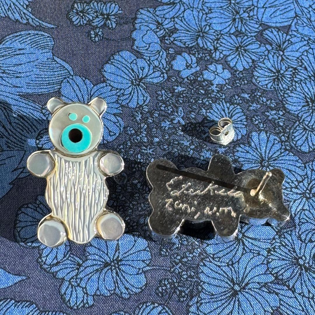 1990's ヴィンテージ　Ernest Leekela　テディベアー　ピアス