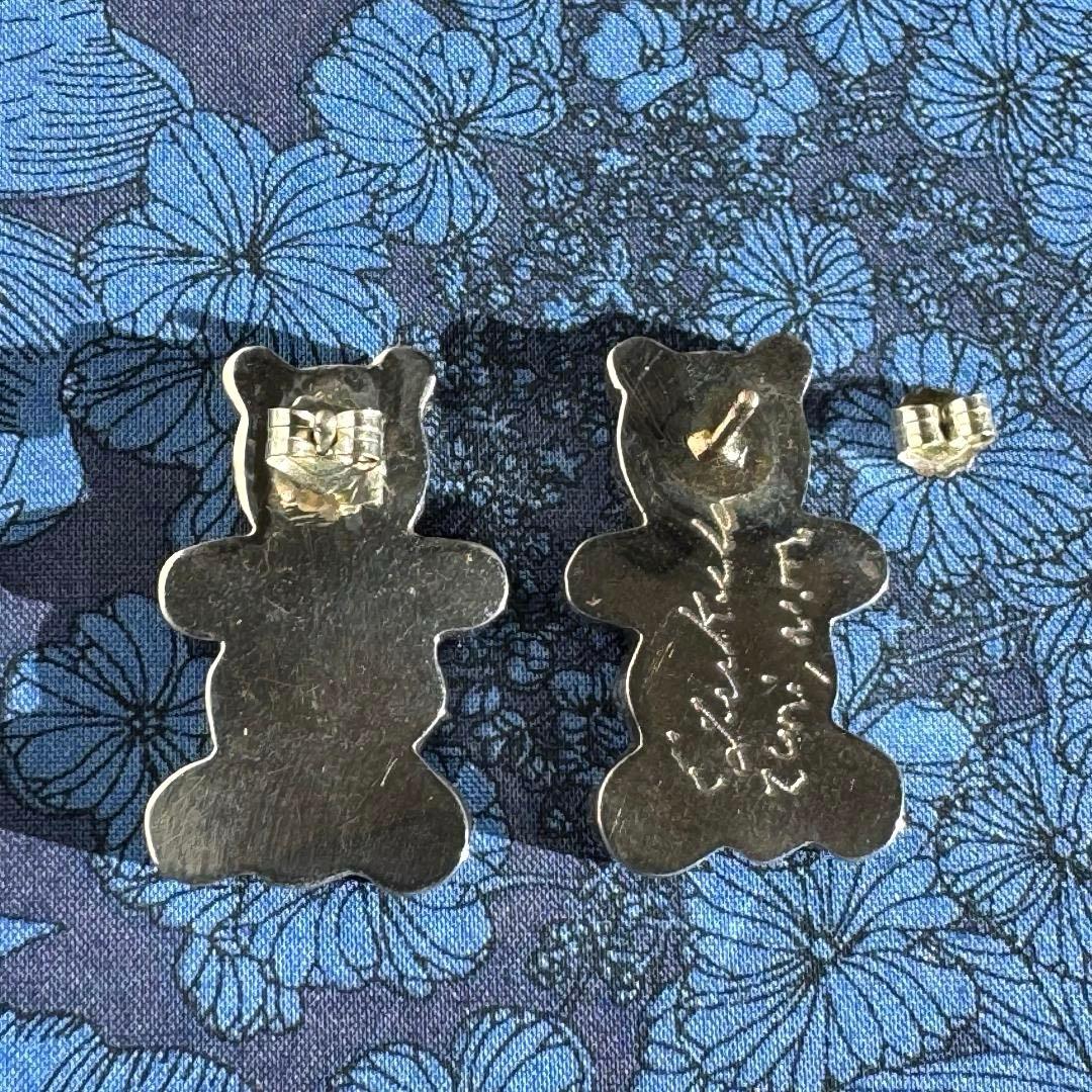 1990's ヴィンテージ　Ernest Leekela　テディベアー　ピアス