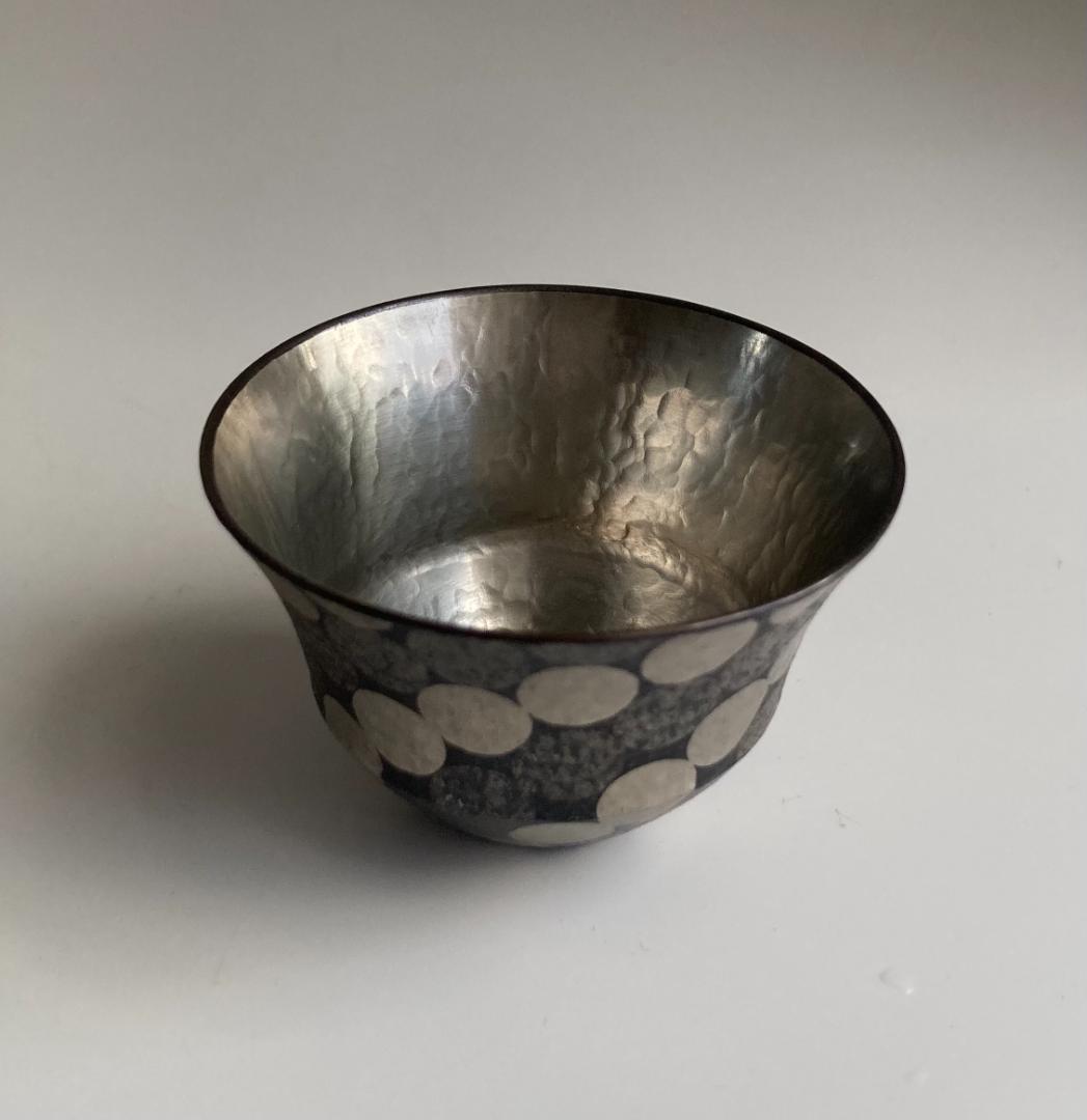 錫色酒器　KURACCO 浦中廣太郎　『ぼた雪』　おちょこ　ぐい呑み