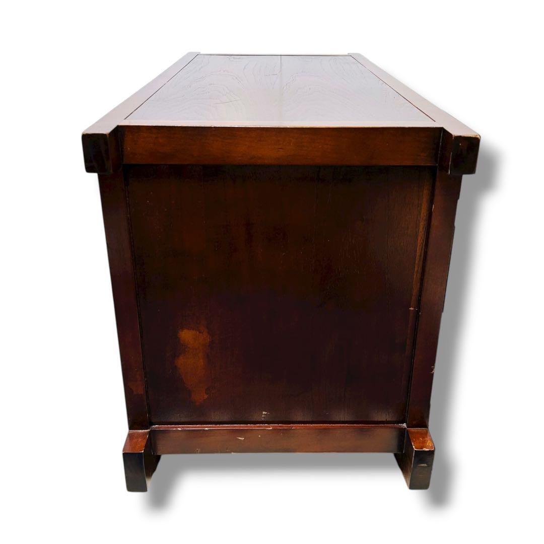 【送料無料】からくり箪笥 車箪笥 龍 雲龍金具 キャビネット レトロ 旧家