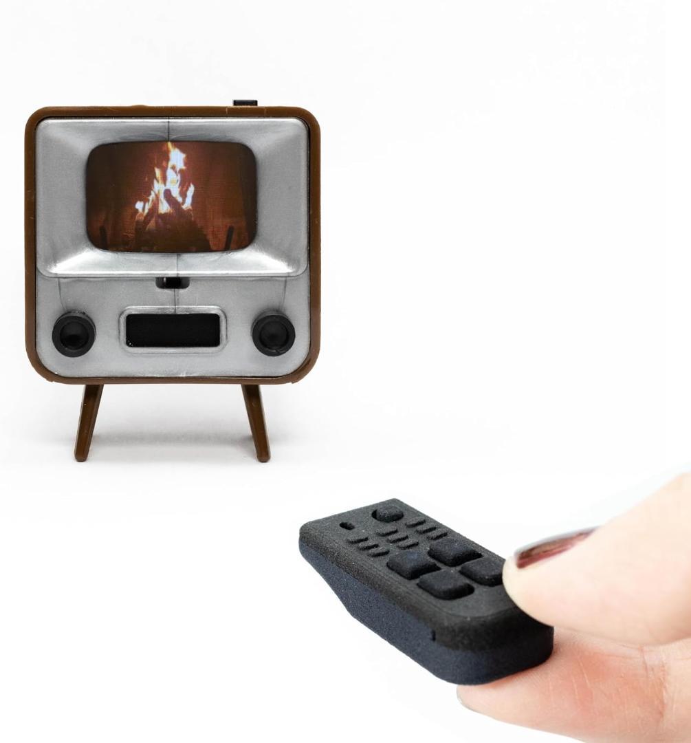 TinyTV 2 ブラウン ミニチュアテレビ リモコン付き 新品・箱難あり