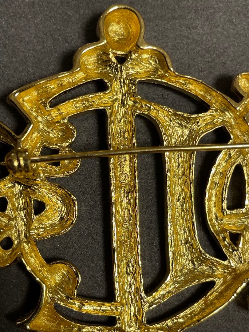 Christian Dior ゴールドブローチ・イヤリングセット【未使用品】