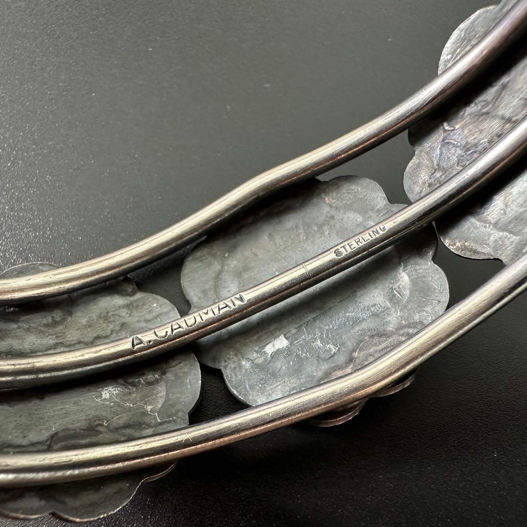 【美品】Navajo Andy Cadman 3連コンチョ バングル