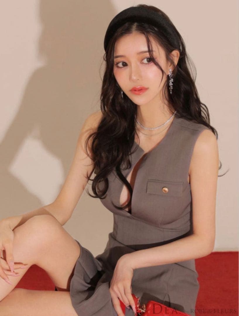 【ROBEdeFLEURS】 キャバドレス グレー