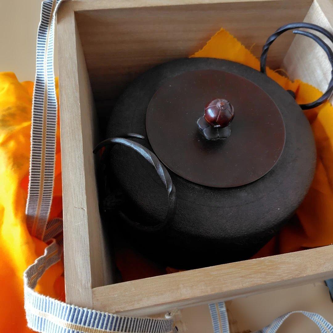 茶釜 茶道具♡人間国宝 高橋敬典造♡希少 Material: Cast iron
