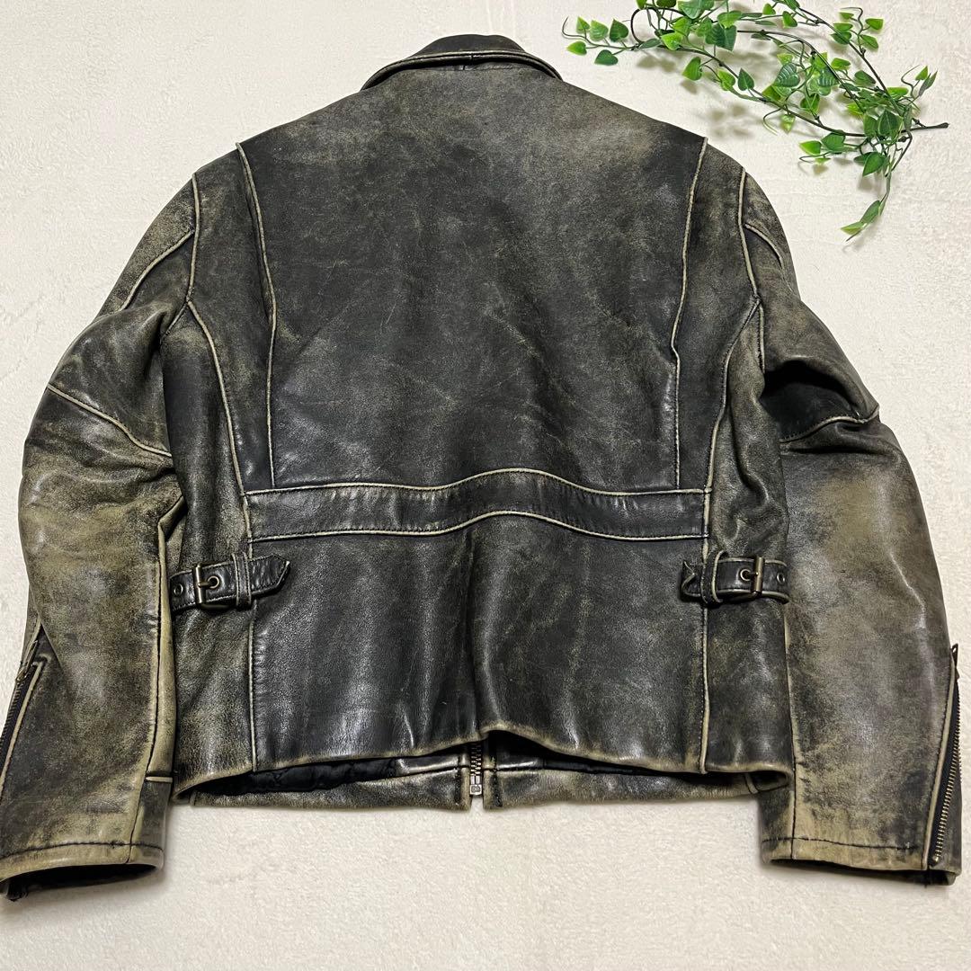 HARLEY-DAVIDSON シングルライダース　レザー　極上肉厚